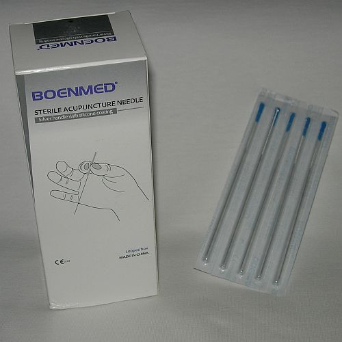 Акупунктурные серебряные иглы 0.35х75мм 100шт с индивидуальной трубкой Акупунктурные серебряные иглы 0.35х75мм 100шт с индивидуальной трубкой