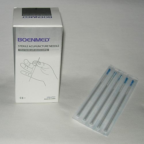 Акупунктурные серебряные иглы 0.30х40мм 100шт с индивидуальной трубкой Акупунктурные серебряные иглы 0.30х40мм 100шт с индивидуальной трубкой
