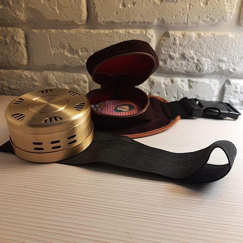 Портативное устройство для прижигания из меди с крышкой и тканевым чехлом