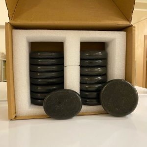 Набор натуральных вулканических энергетических камней для стоун массажа 10штук